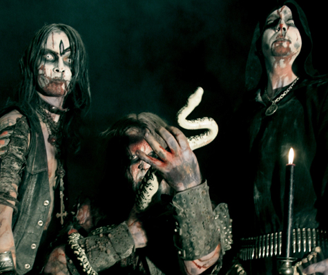 Watain with snake Watain with snake